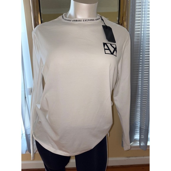 Armani Exchange Other - Armani Exchange Mens XL White Long Sleeve Logo T-Shirt Jumper New